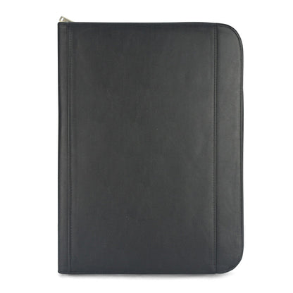 Padfolio A4 Portfolio A4 Leather Zippered Writing Pad with Pocket and Card Slot