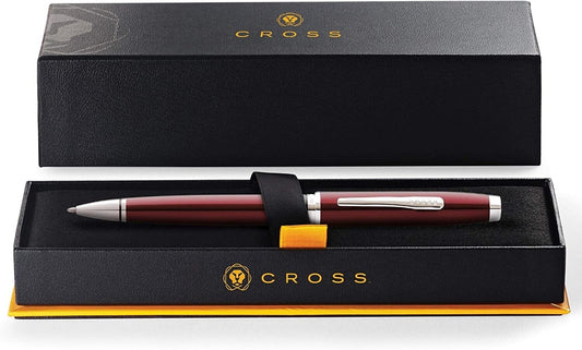 CROSS Coventry Ballpoint Pen Free Engraving Wine Silver Exquisite writing gifts
