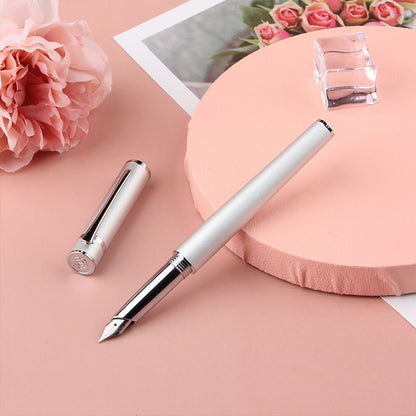 Metal Fountain Pen Fine Nib 0.5 mm Iridium Tip Notebook Gift Set Free Engraving