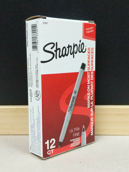 4 x Sharpie Permanent Marker Ultra Fine Point 0.3mm Ultra Fine Black 37121