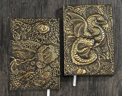 3D Flying Dragon Journal - Embossed Writing A5 Notebook