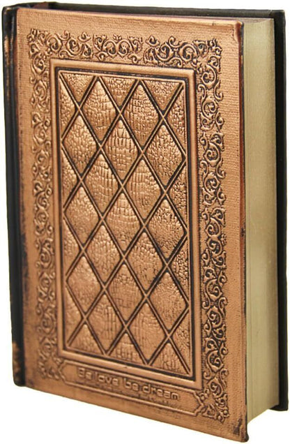 Embossed Leather Bronze Hard Cover Notebook