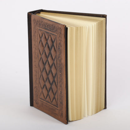 Embossed Leather Bronze Hard Cover Notebook