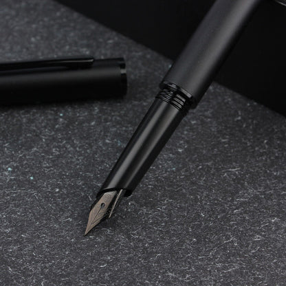 Metal Black Fountain Pen Fine Nib 0.5 mm Iridium Tip Personalised Free Engraving