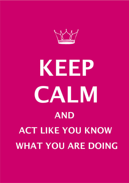 2024-2025 financial year diary PINK KEEP CALM AND ACT LIKE YOU KNOW WEEK TO VIEW