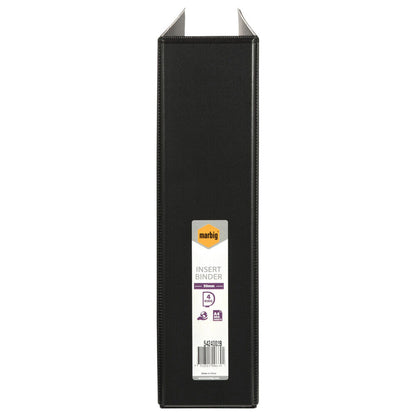 3x Marbig Clearview 4 D-Ring Insert Binder A4 File 50mm Document Organiser Black