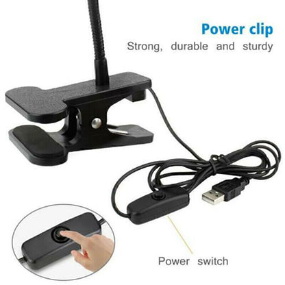 LED Clip-on Lights 360° Flexible Gooseneck Desk Lamp