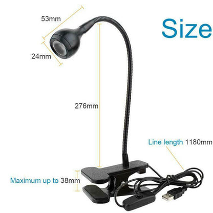 LED Clip-on Lights 360° Flexible Gooseneck Desk Lamp