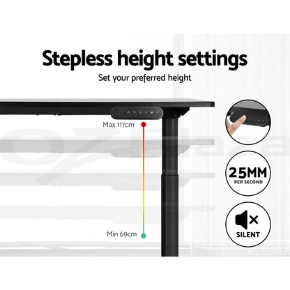 Artiss Electric Sit Stand Desk Black 120cm