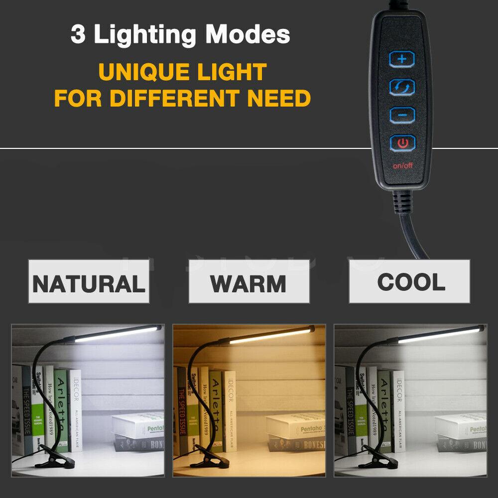 Modern Clip On LED Desk Lamp