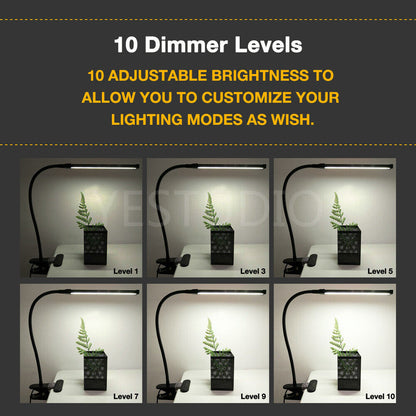 Modern Clip On LED Desk Lamp