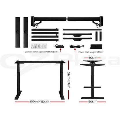Artiss Electric Sit Stand Desk Black 120cm