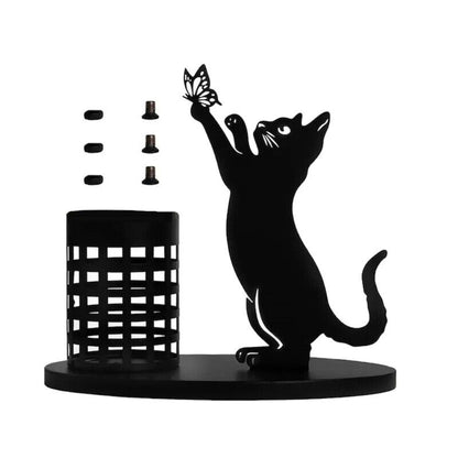 Elegant Cat Pen/Pencil Cup Desk Office Supplies