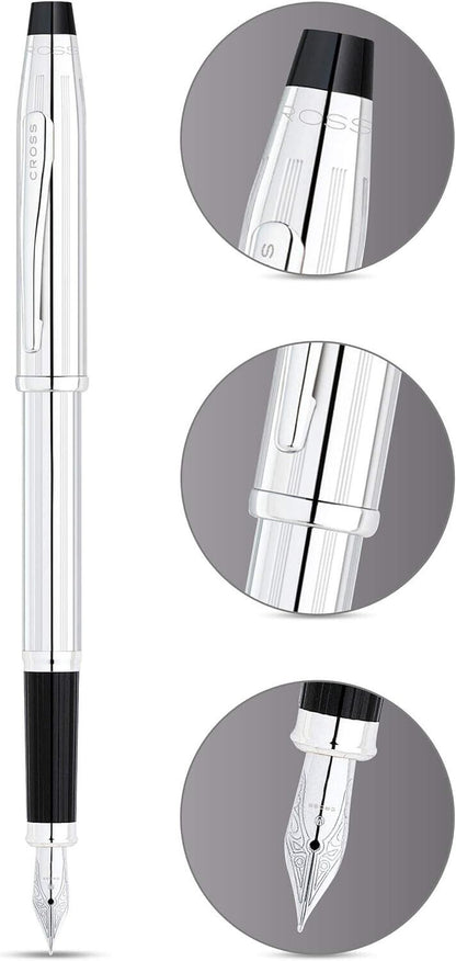 Cross Century II Lustrous Chrome Luxury Fountain Pen