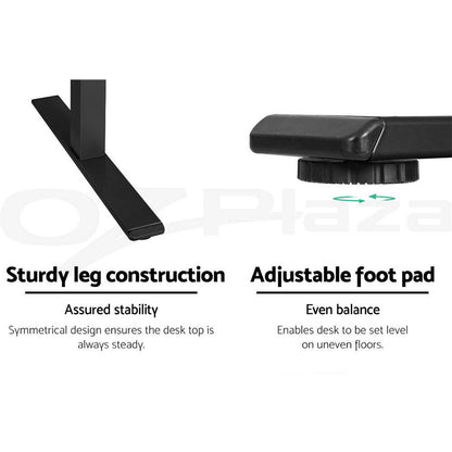 Artiss Standing Desk Motorised Sit Stand Desks Dual Motor Black 140CM
