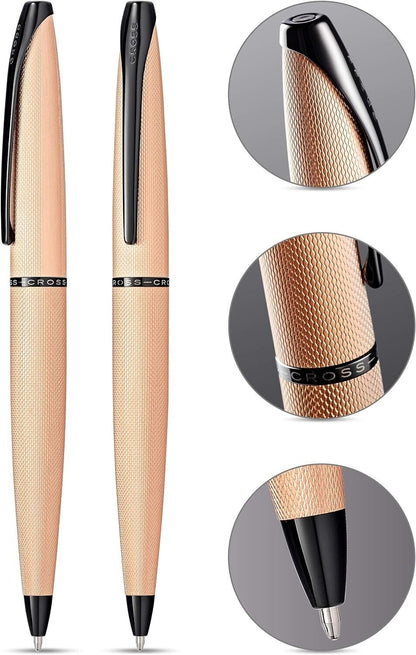 Cross ATX Rose Gold Ballpoint Pen – Personalized Elegance at Your Fingertips