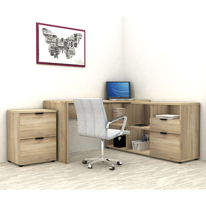 Rico 2 Drawer Filing Cabinet - Light Sonoma Oak