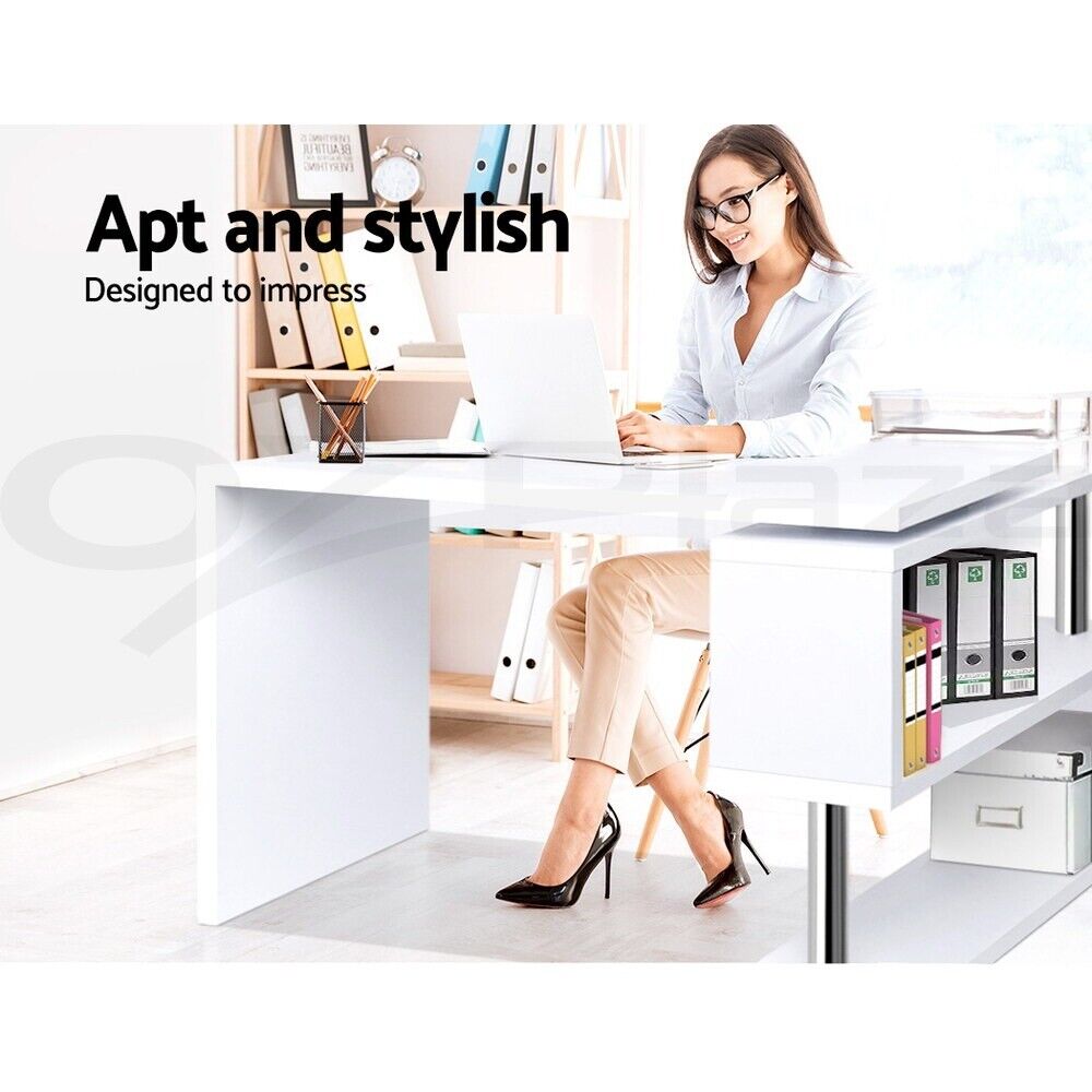 Artiss Rada Computer Desk with Swivelling Shelf