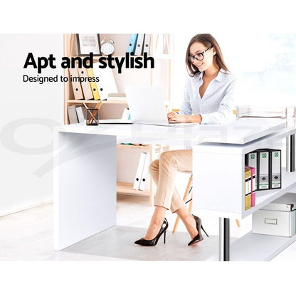 Artiss Rada Computer Desk with Swivelling Shelf