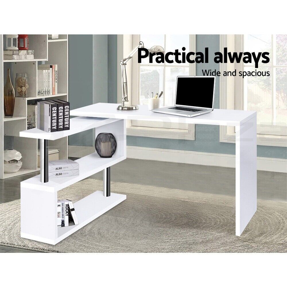Artiss Rada Computer Desk with Swivelling Shelf