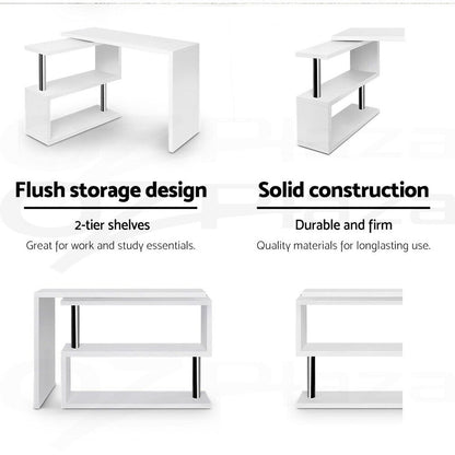 Artiss Rada Computer Desk with Swivelling Shelf