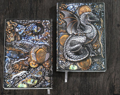 3D Flying Dragon Journal - Embossed Writing A5 Notebook