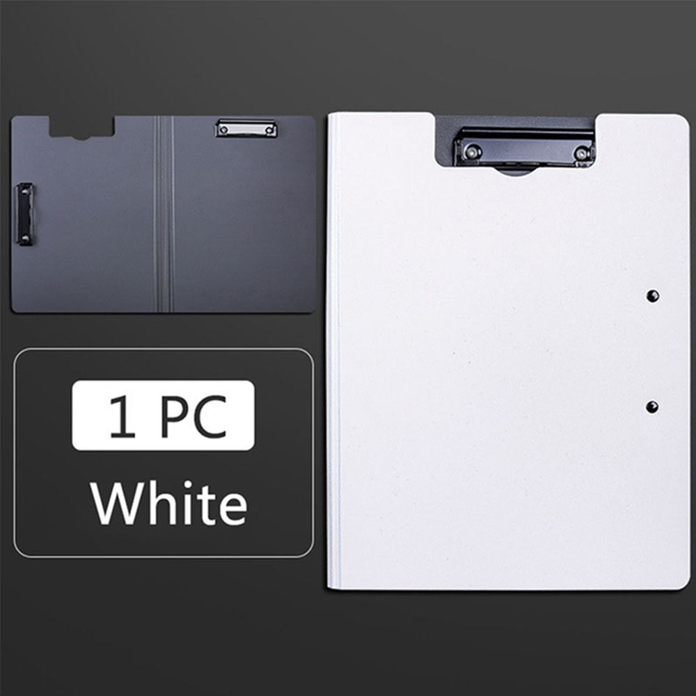 Portable A4 File Folder Clipboard Writing Pad Memo Clip Board Double Clips