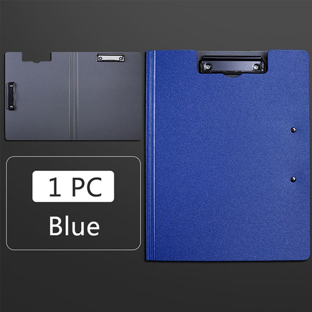 Portable A4 File Folder Clipboard Writing Pad Memo Clip Board Double Clips