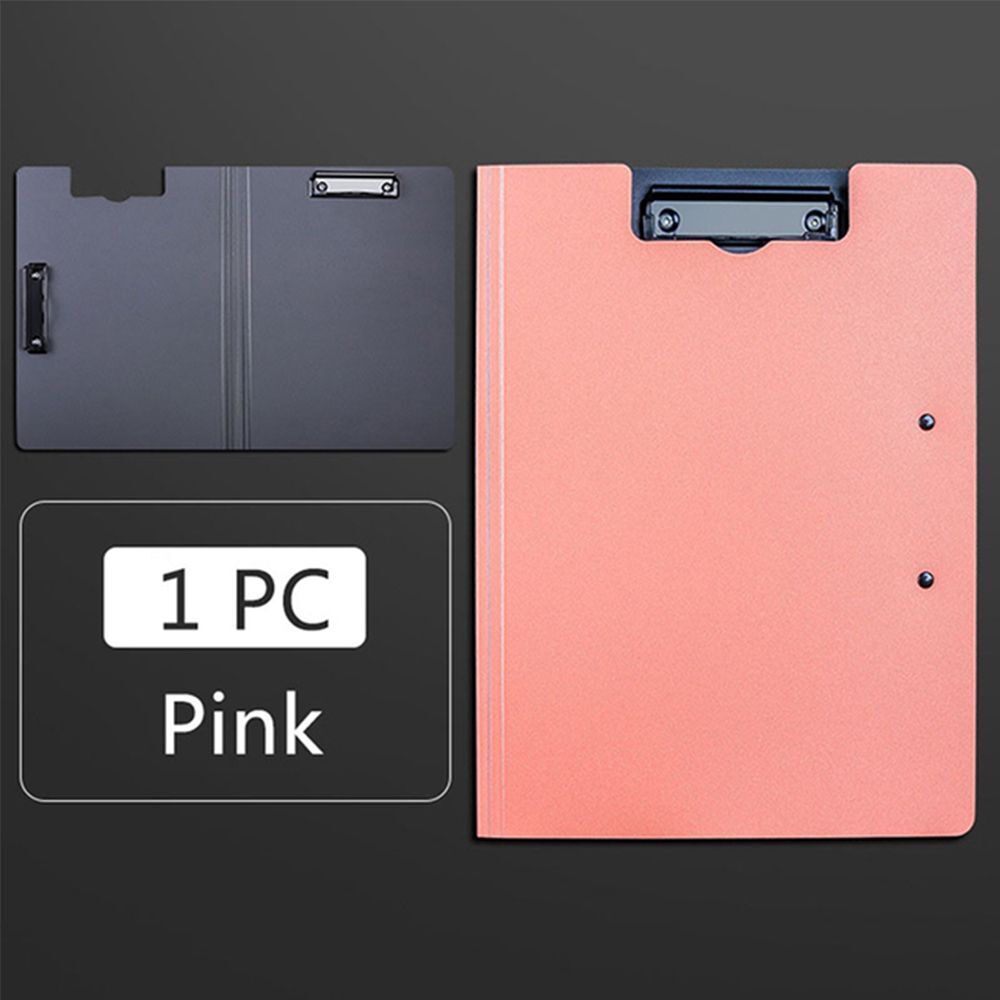 Portable A4 File Folder Clipboard Writing Pad Memo Clip Board Double Clips