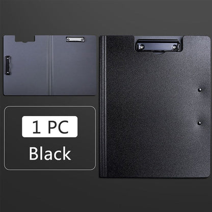 Portable A4 File Folder Clipboard Writing Pad Memo Clip Board Double Clips