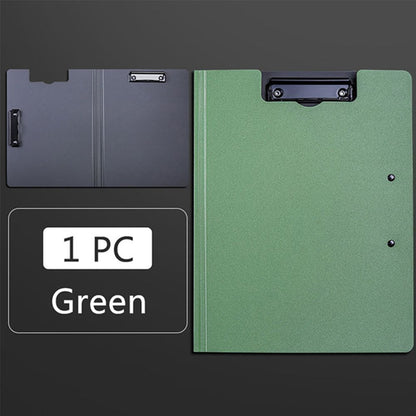 Portable A4 File Folder Clipboard Writing Pad Memo Clip Board Double Clips