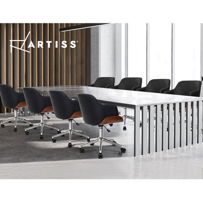 Artiss Wooden Office Chair Black- Elevate Your Workspace
