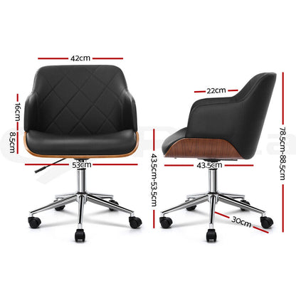 Artiss Wooden Office Chair Black- Elevate Your Workspace