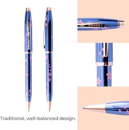 CROSS Century II Ballpoint Pen Cherry Blossom Blue Rose Gold Special Edition
